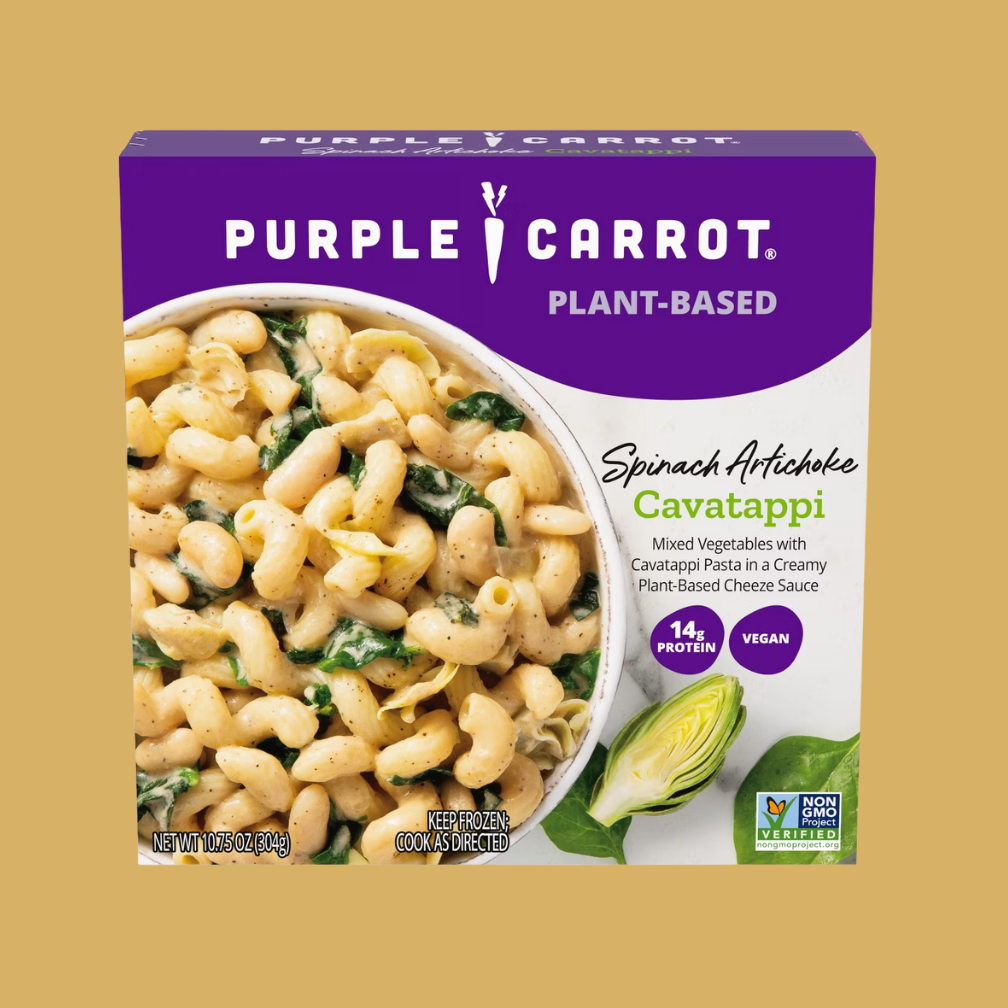  Purple Carrot Spinach Artichoke Cavatappi Bowl 